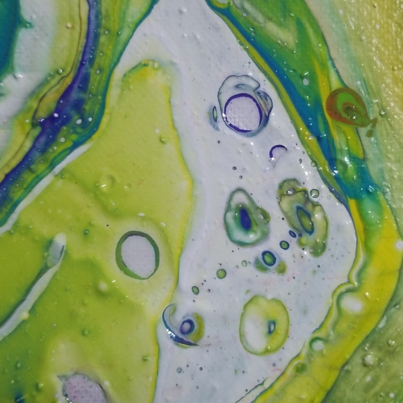 5"x5" Handmade Paint Pour - Picture 2 of 5